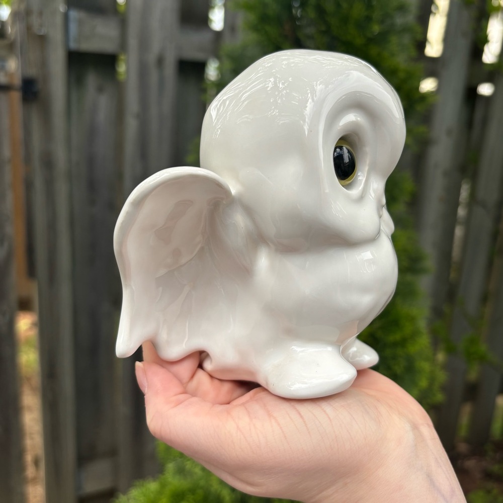 “The Collectables” Made In Canada Canadiana Pottery Ceramic White Owl - Picture 4 of 10